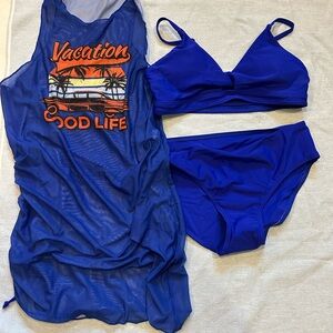 Blue Women's Swim Set